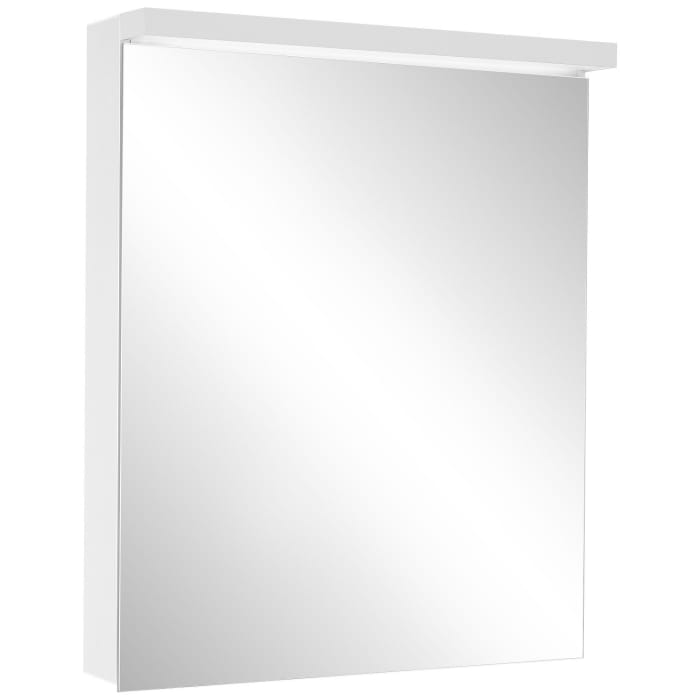 Schneider BORDO TW Spiegelschrank ALU1 50/1/TW/L 49,5 x 73,1 cm, Steckdose links, DE