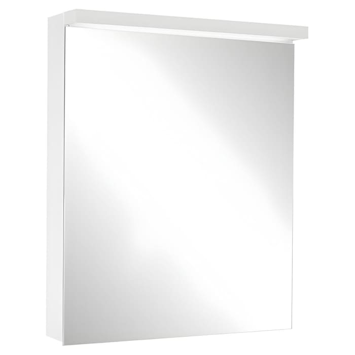 Schneider BORDO TW Spiegelschrank ALU1 60/1/TW/L 59,5 x 73,1 cm, Steckdose links, DE