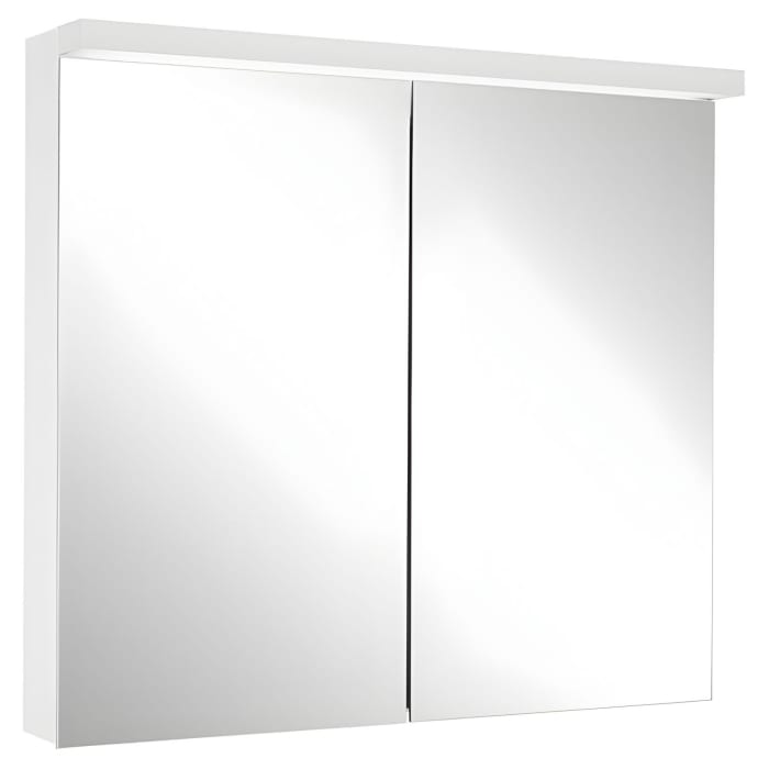 Schneider BORDO TW Spiegelschrank ALU1 60/2/TW/L 59,5 x 73,1 cm, Steckdose links, DE