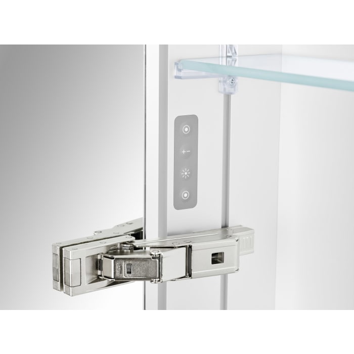 Schneider BORDO TW Spiegelschrank ALU1 50/1/TW/R 49,5 x 73,1 cm, Steckdose rechts, DE