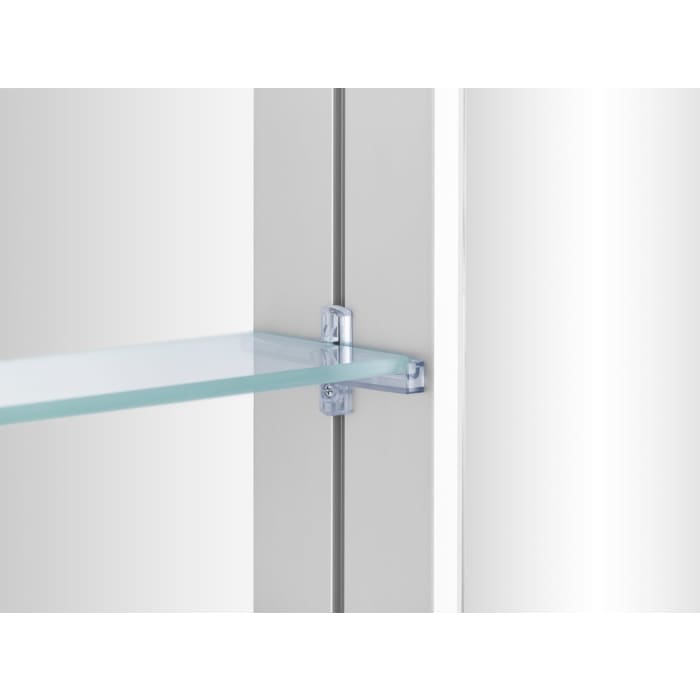 Schneider BORDO TW Spiegelschrank ALU1 50/1/TW/L 49,5 x 73,1 cm, Steckdose links, CH