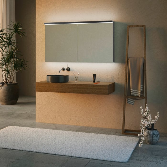 Schneider BORDO TW Spiegelschrank ALU1 130/2/TW 129,5 x 73,1 cm, CH