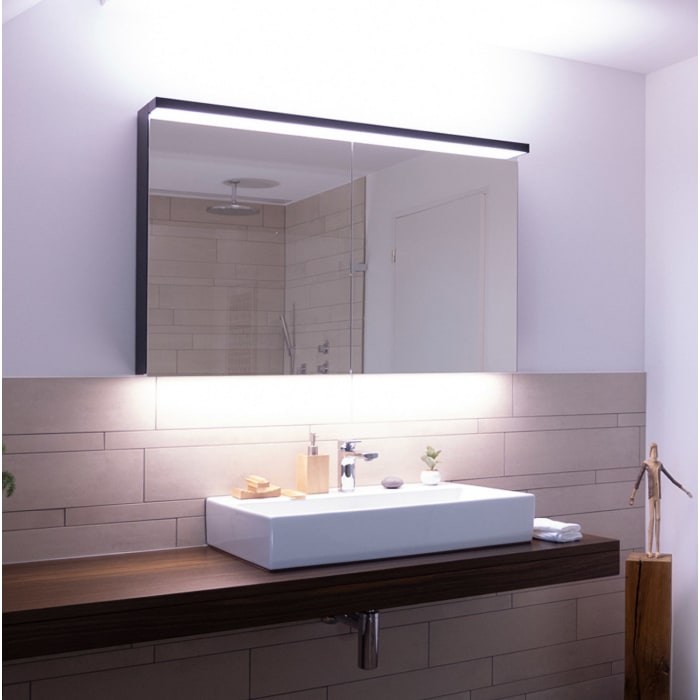 Schneider BORDO TW Spiegelschrank ALU1 130/2/TW 129,5 x 73,1 cm, CH