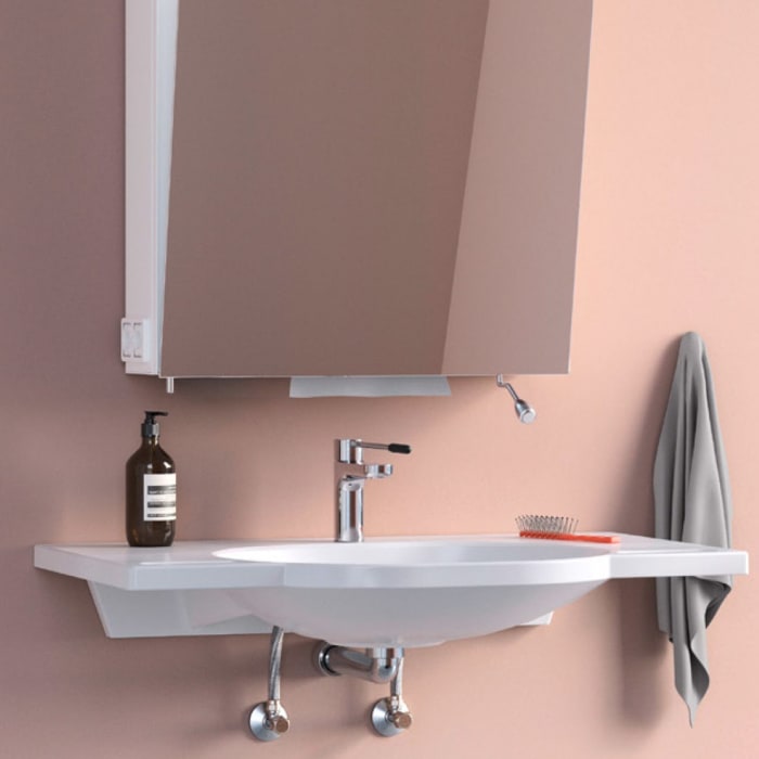 Schneider CARE Spiegelschrank CLC1 60/1/K/S/O/R 59,5 x 68 cm, mit Kippspiegeltür und Papierspender, CH