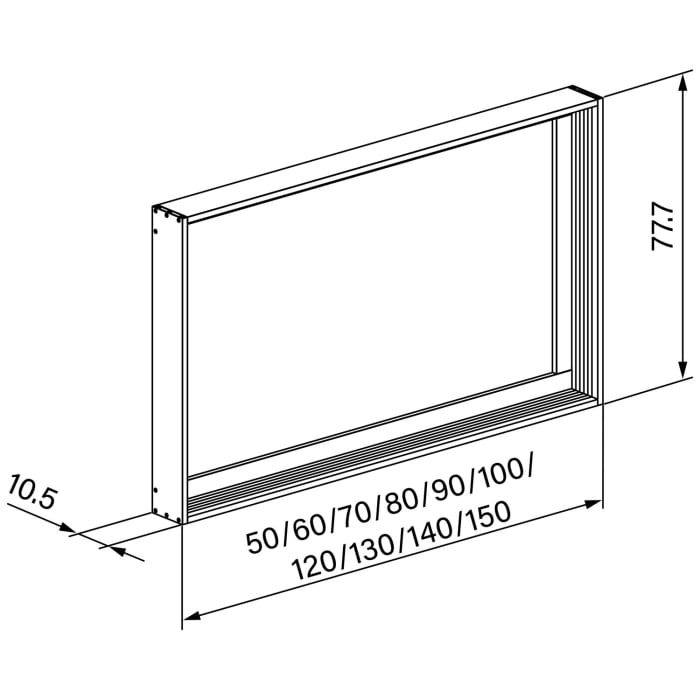 Schneider Einbaurahmen Universal E742 90, 93 x 77,7 cm