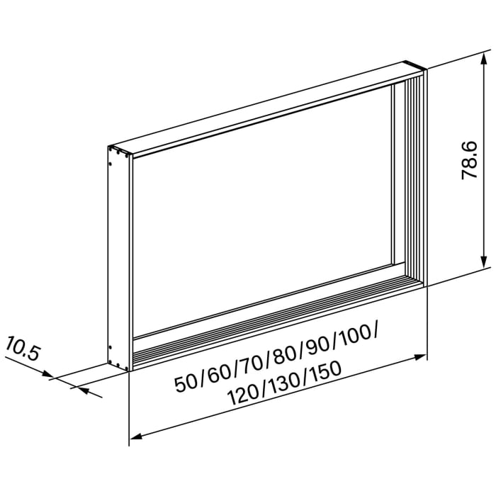 Schneider Einbaurahmen Universal E751 80, 83 x 78,6 cm