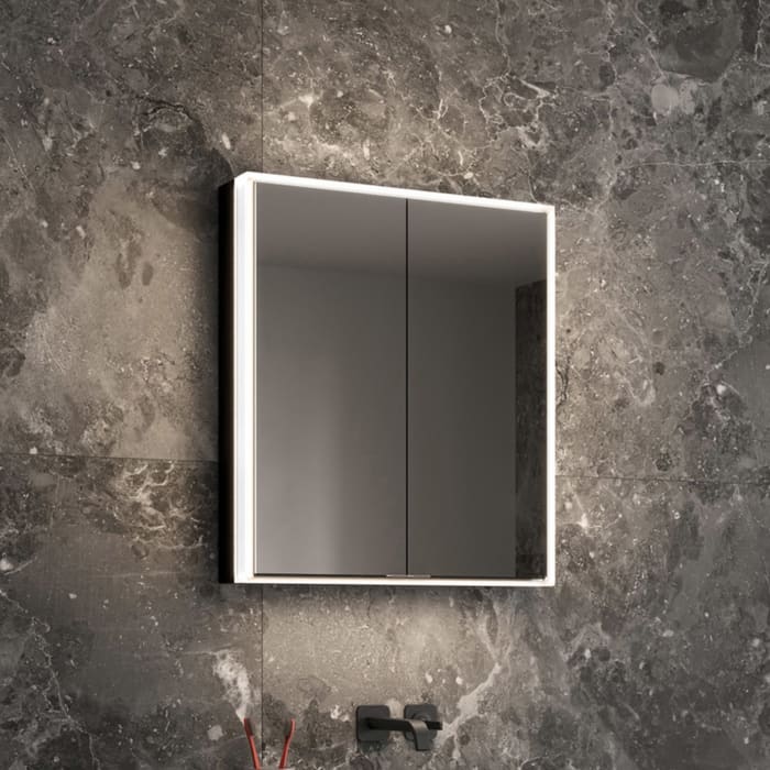 Schneider GLOW classic HCL Spiegelschrank PLU1 60/2/HCL/L 62,5 x 73,1 cm mit 1 Steckdose links, DE