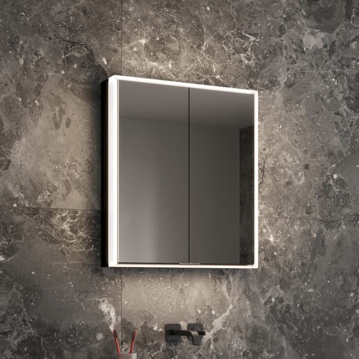 Schneider GLOW classic HCL Spiegelschrank PLU1 60/2/HCL/R 62,5 x 73,1 cm mit 1 Steckdose rechts, DE