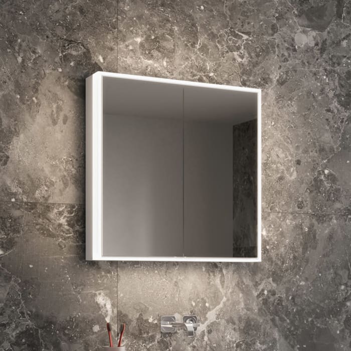 Schneider GLOW classic HCL Spiegelschrank PLU1 70/2/HCL 72,5 x 73,1 cm mit 2 Steckdosen, CH