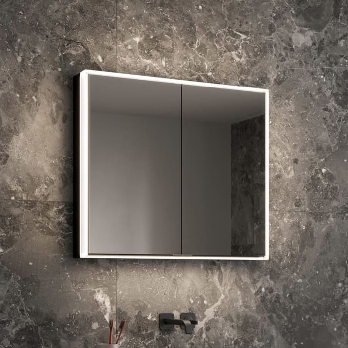 Schneider GLOW classic HCL Spiegelschrank PLU1 80/2/HCL 82,5 x 73,1 cm mit 2 Steckdosen, CH