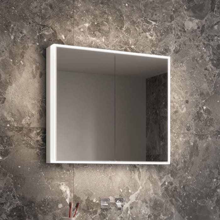 Schneider GLOW classic HCL Spiegelschrank PLU1 80/2/HCL 82,5 x 73,1 cm mit 2 Steckdosen, DE