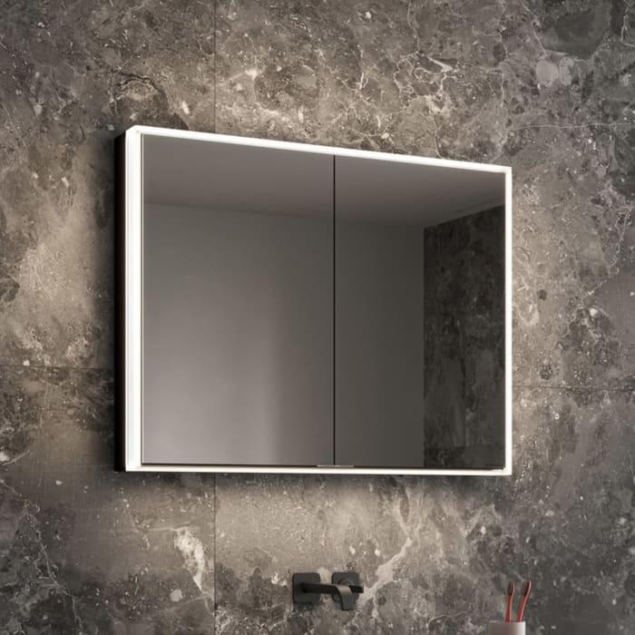 Schneider GLOW classic HCL Spiegelschrank PLU1 90/2/HCL 92,5 x 73,1 cm mit 2 Steckdosen, CH