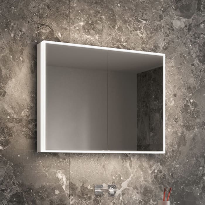 Schneider GLOW classic HCL Spiegelschrank PLU1 90/2/HCL 92,5 x 73,1 cm mit 2 Steckdosen, CH