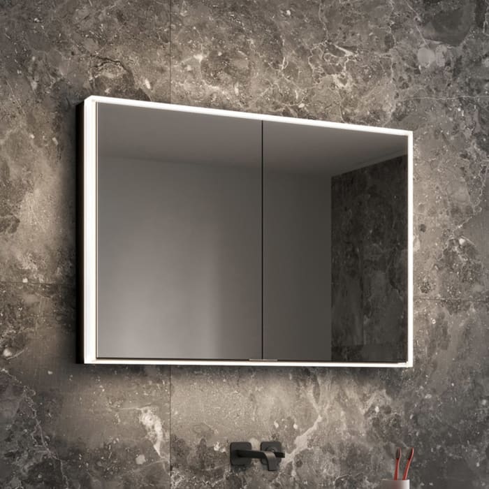 Schneider GLOW classic HCL Spiegelschrank PLU1 100/2/HCL 102,5 x 73,1 cm mit 2 Steckdosen, CH