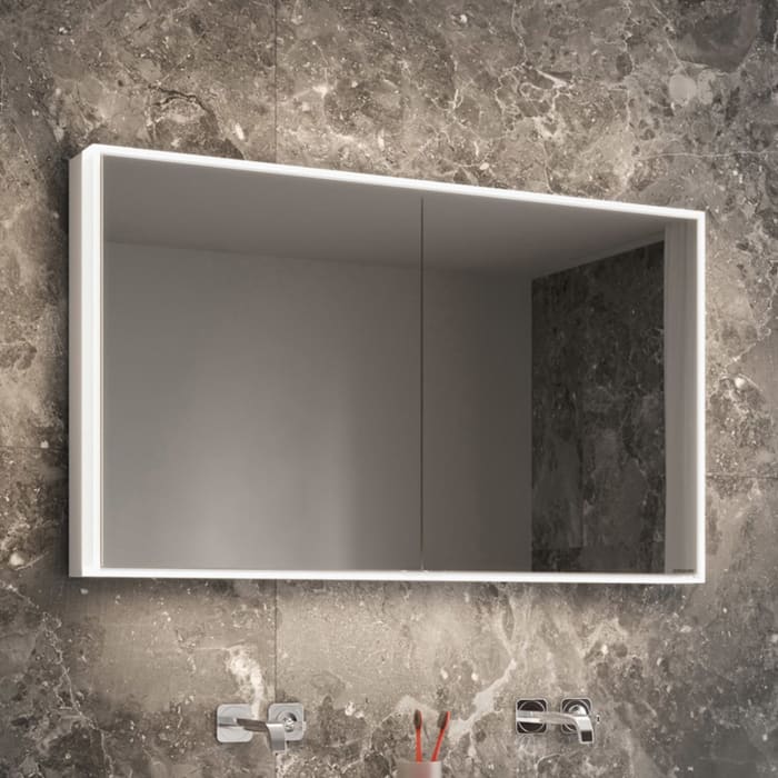 Schneider GLOW classic HCL Spiegelschrank PLU1 120/2/HCL 122,5 x 73,1 cm mit 2 Steckdosen, CH