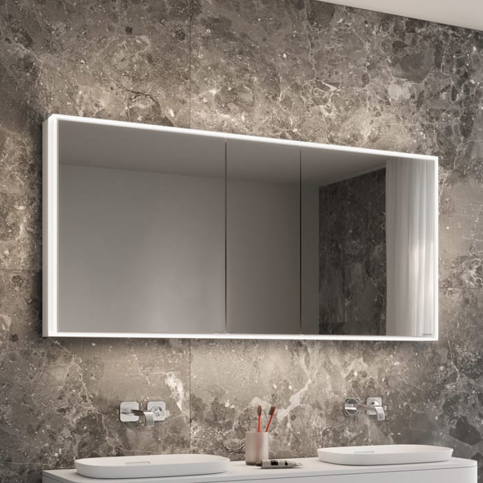 Schneider GLOW classic HCL Spiegelschrank PLU1 150/3/HCL 152,5 x 73,1 cm mit 2 Steckdosen, CH