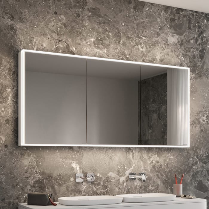 Schneider GLOW classic HCL Spiegelschrank PLU1 150/3/GT/HCL 152,5 x 73,1 cm mit 2 Steckdosen, DE