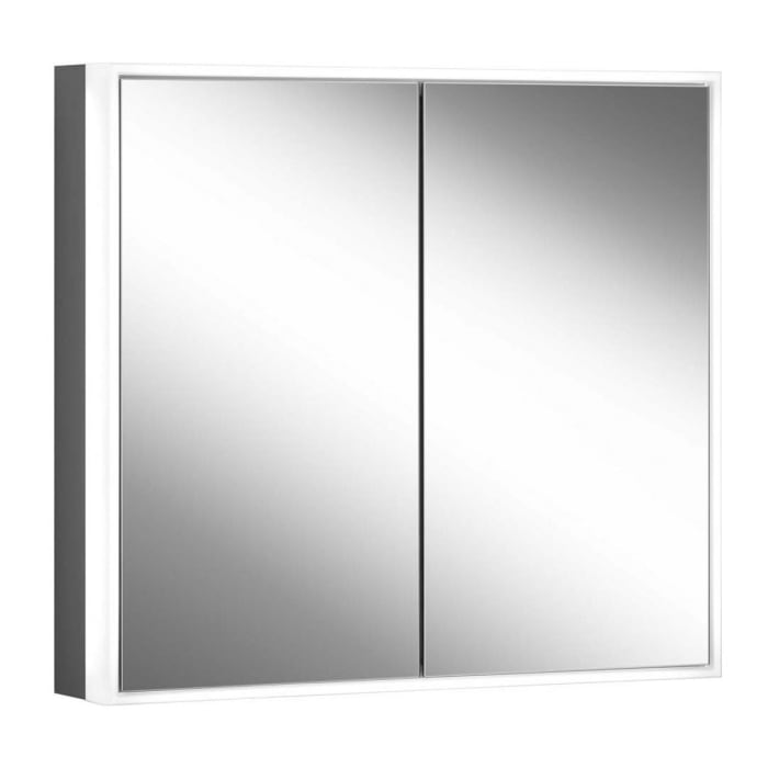 Schneider GLOW classic HCL Spiegelschrank PLU1 70/2/HCL 72,5 x 73,1 cm mit 2 Steckdosen, DE