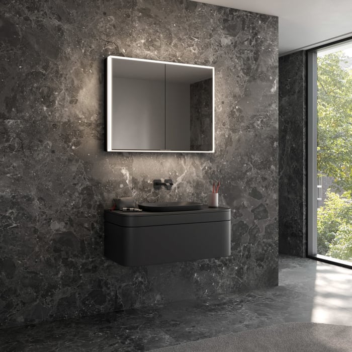 Schneider GLOW classic HCL Spiegelschrank PLU1 90/2/HCL 92,5 x 73,1 cm mit 2 Steckdosen, CH