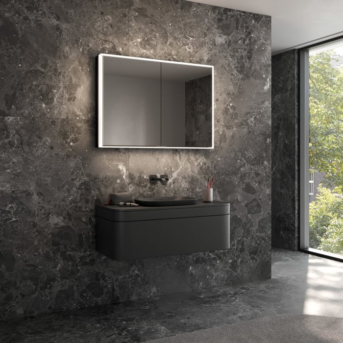 Schneider GLOW classic HCL Spiegelschrank PLU1 100/2/HCL 102,5 x 73,1 cm mit 2 Steckdosen, DE