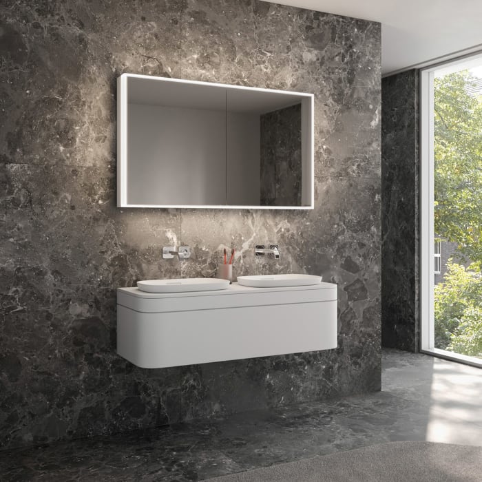 Schneider GLOW classic HCL Spiegelschrank PLU1 120/2/HCL 122,5 x 73,1 cm mit 2 Steckdosen, CH