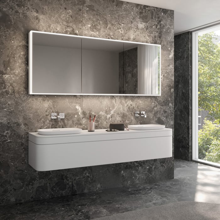 Schneider GLOW classic HCL Spiegelschrank PLU1 180/3/GT/HCL 182,5 x 73,1 cm mit 2 Steckdosen, CH