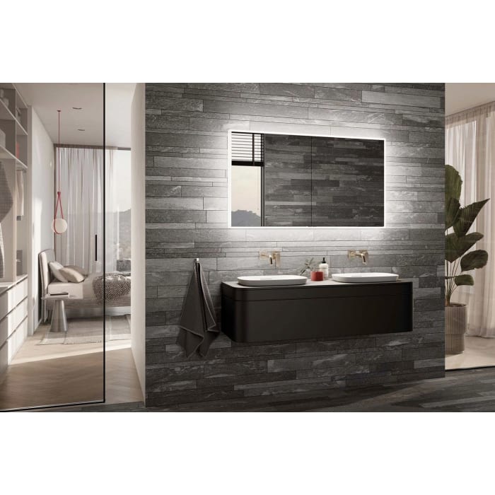 Schneider GLOW classic HCL Spiegelschrank PLU1 120/2/HCL 122,5 x 73,1 cm mit 2 Steckdosen, CH