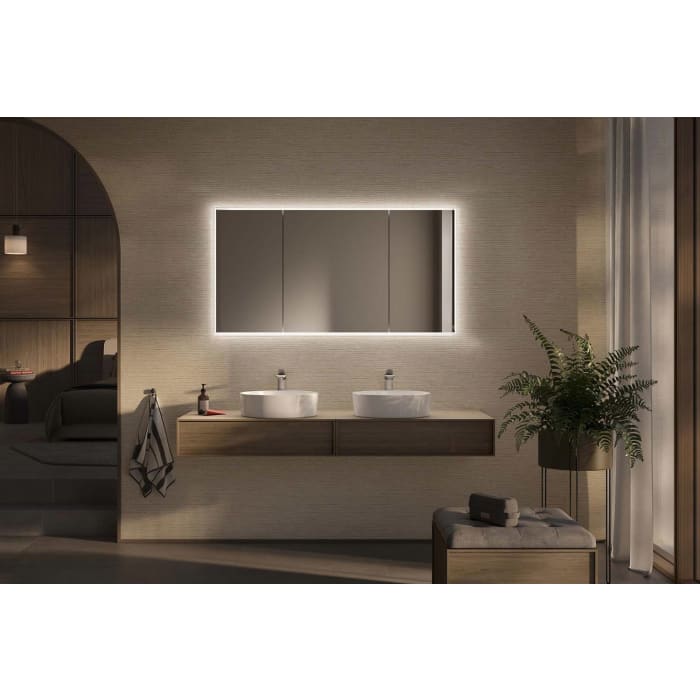 Schneider GLOW D2W Spiegelschrank GLO1 120/3/D2W 121,3 x 73,6 cm, 3-türig, CH