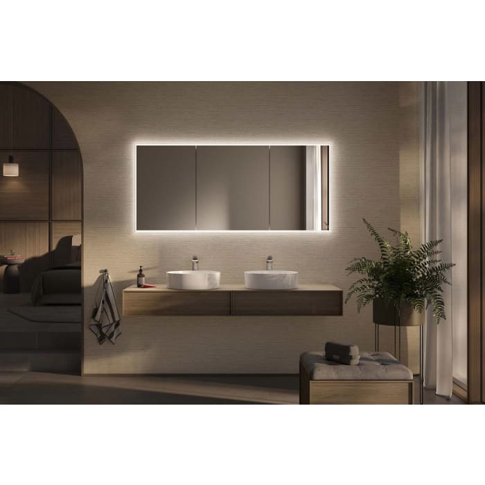 Schneider GLOW D2W Spiegelschrank GLO1 150/3/GT/D2W 151,3 x 73,6 cm, DE