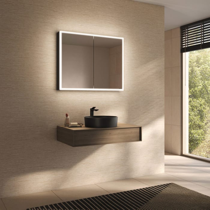 Schneider GLOW D2W Spiegelschrank GLO1 90/2/D2W 91,3 x 73,6 cm, DE