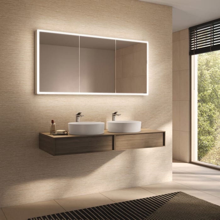 Schneider GLOW D2W Spiegelschrank GLO1 150/3/GT/D2W 151,3 x 73,6 cm, DE