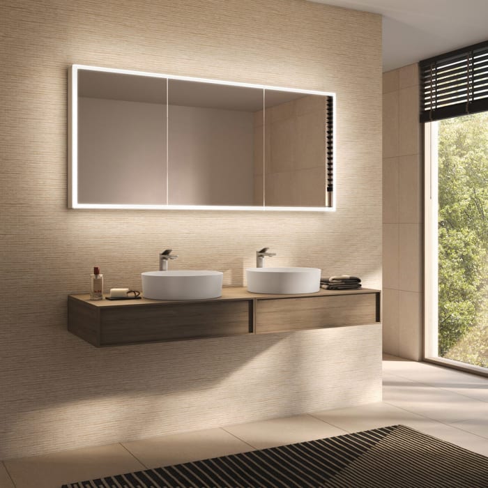 Schneider GLOW D2W Spiegelschrank GLO1 160/3/GT/D2W 161,3 x 73,6 cm, DE