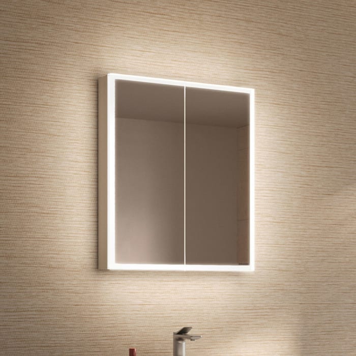 Schneider GLOW D2W Spiegelschrank GLO1 60/2/D2W/R 61,3 x 73,6 cm, 2-türig, DE