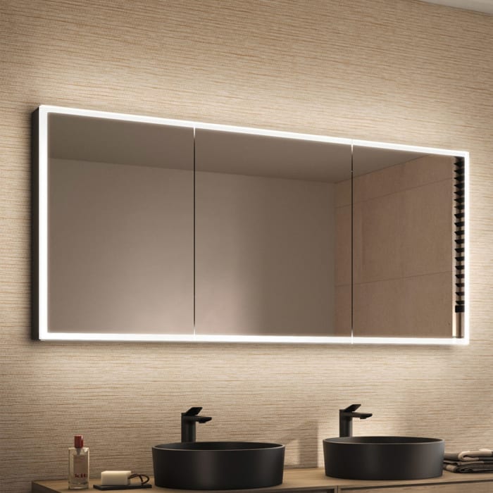 Schneider GLOW D2W Spiegelschrank GLO1 160/3/GT/D2W 161,3 x 73,6 cm, DE