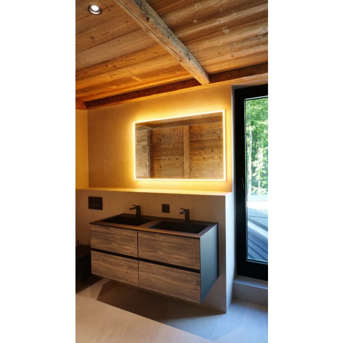 Schneider GLOW HCL Lichtspiegel A/SP 130/HCL/Sound 130 x 76 cm mit Soundsystem, LED Beleuchtung und Tageszeitsteuerung