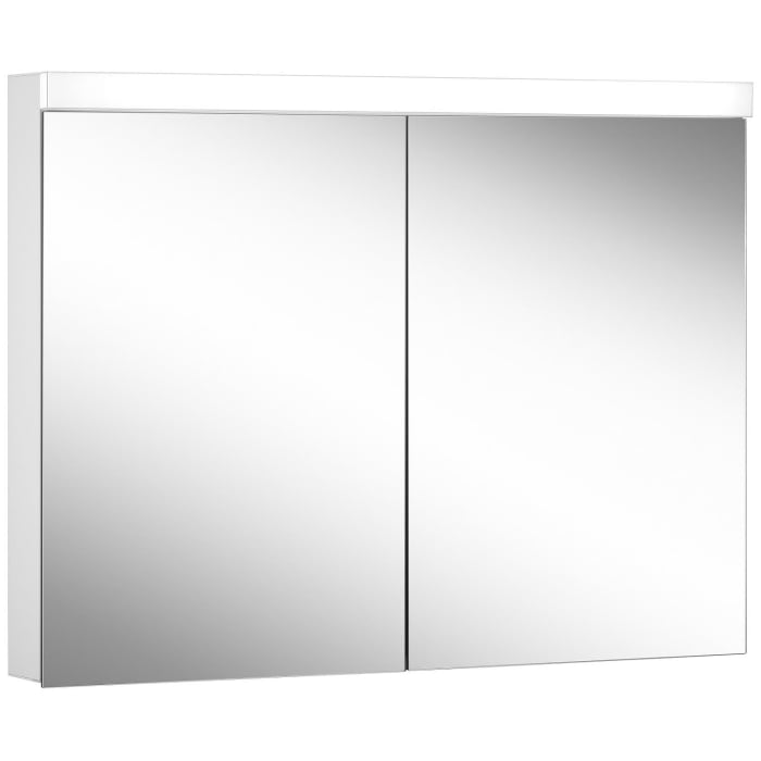 Schneider LOW plus LED Spiegelschrank LOP 100/2/LED 99,5 x 74,7 cm, 3000 K, Steckdose links und rechts, DE