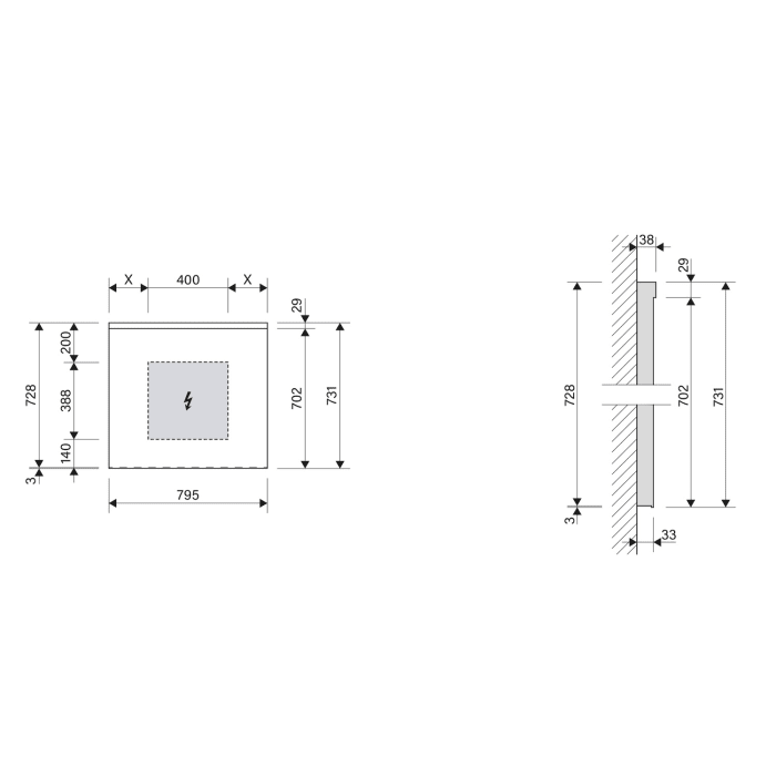 Schneider LOW plus LED Lichtspiegel DLC1/SP 80/LED 79,5 x 73,1 cm, 3000 K