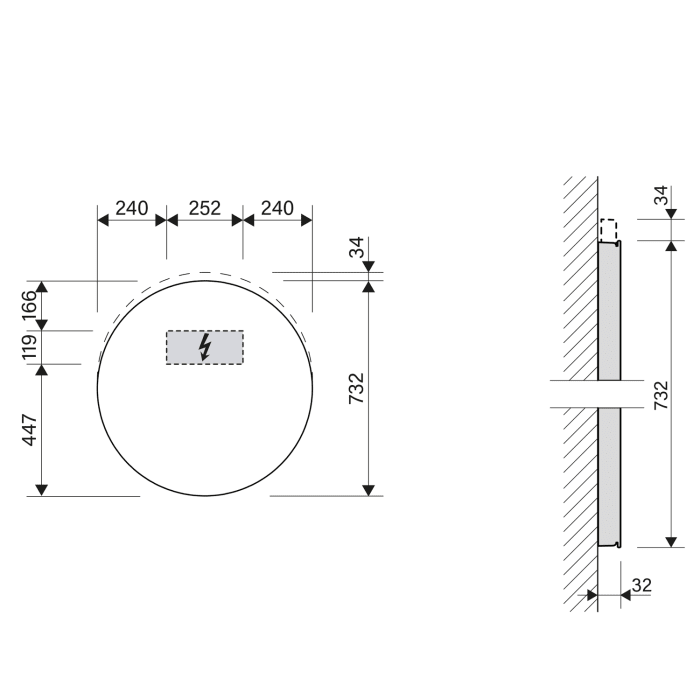 Schneider STYLE plus LED Lichtspiegel SLU1/SP 73/LED Ø 73,2 cm, 4000 K