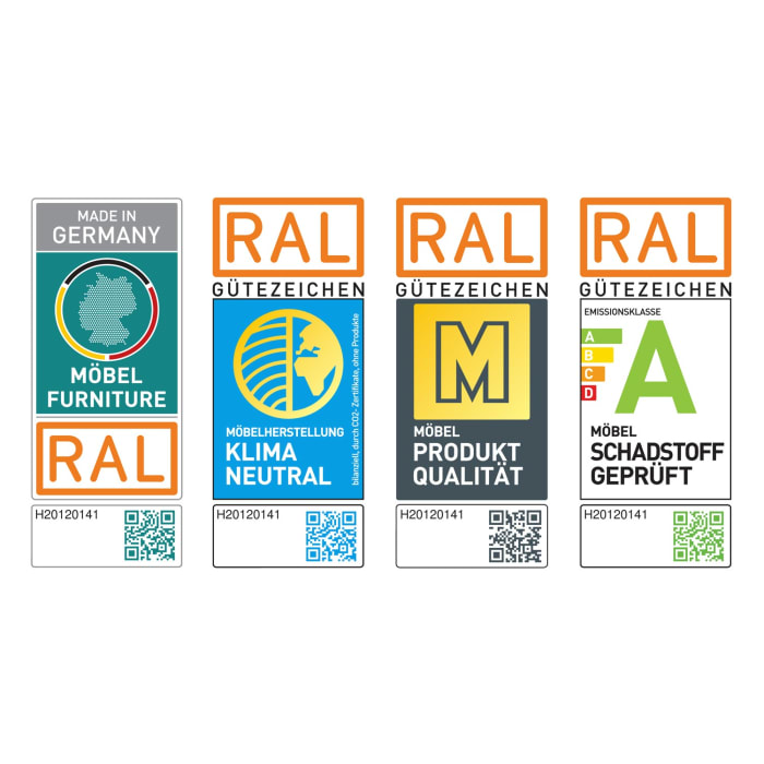 SCHÖNER WOHNEN-Kollektion Stockholm Badmöbelset aus Mineralguss-Doppelwaschtisch mit Unterschrank und Spiegelschrank