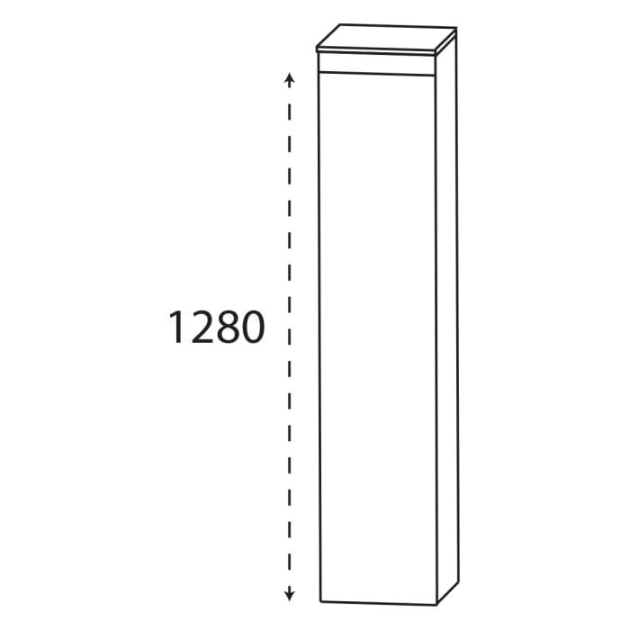 SCHÖNER WOHNEN-Kollektion Stockholm Mittelschrank 30,2 x 133,5 cm mit 1 Tür, Anschlag links