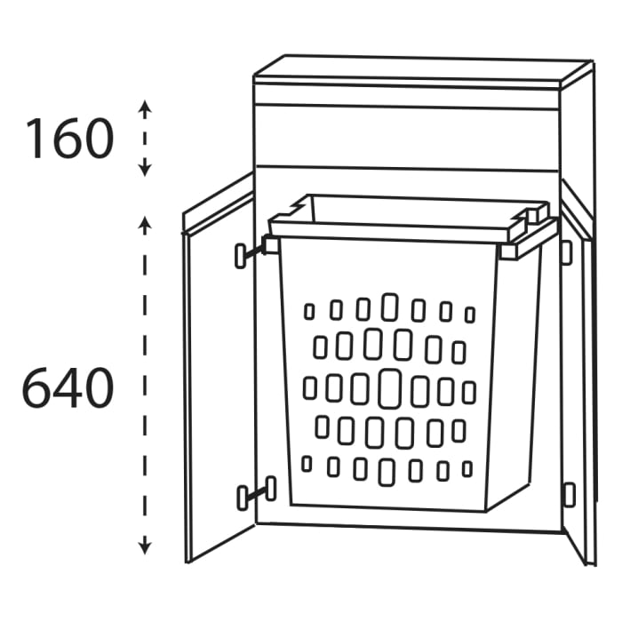 SCHÖNER WOHNEN-Kollektion Stockholm Highboard 60,2 x 89,2 cm mit 1 Schubkasten und 1 Wäscheauszug