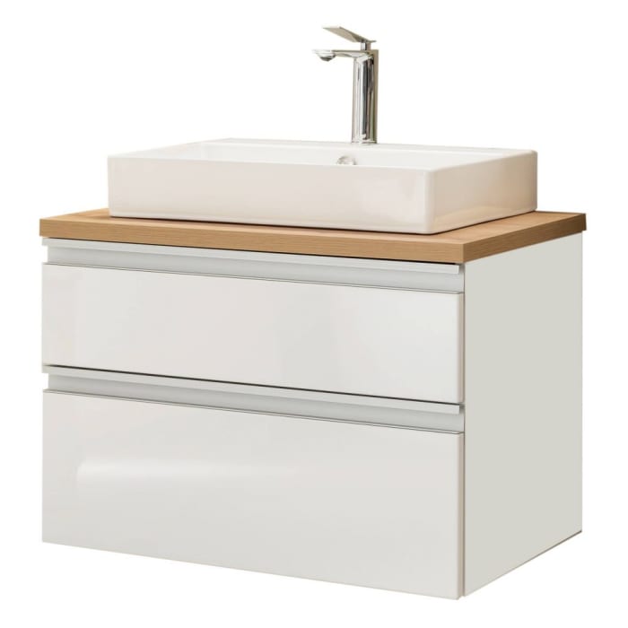 SCHÖNER WOHNEN-Kollektion Stockholm Aufsatzwaschtisch mit Waschtischplatte und Unterschrank 70 cm