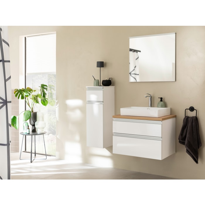 SCHÖNER WOHNEN-Kollektion Stockholm Aufsatzwaschtisch mit Waschtischplatte und Unterschrank 70 cm