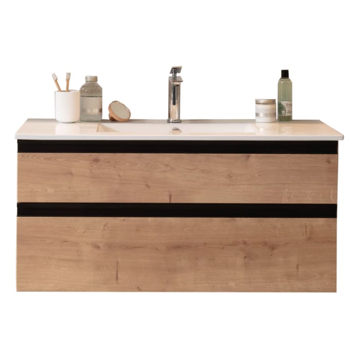 SCHÖNER WOHNEN-Kollektion Stockholm Keramikwaschtisch mit Unterschrank 102 cm