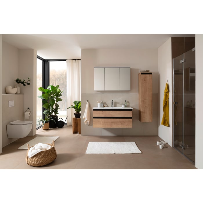 SCHÖNER WOHNEN-Kollektion Stockholm Keramikwaschtisch mit Unterschrank 102 cm