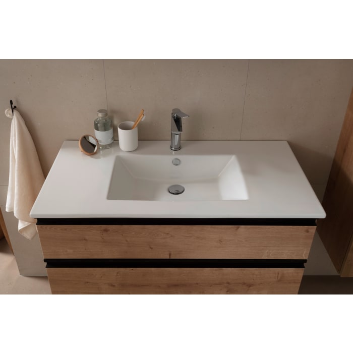 SCHÖNER WOHNEN-Kollektion Stockholm Keramikwaschtisch mit Unterschrank 102 cm