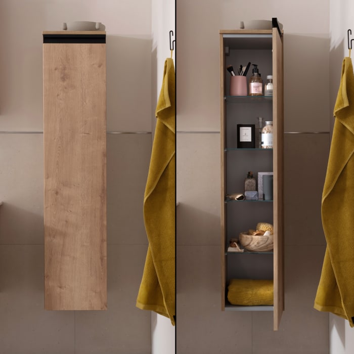 SCHÖNER WOHNEN-Kollektion Stockholm Mittelschrank 30,2 x 133,6 cm mit 1 Tür, Anschlag rechts