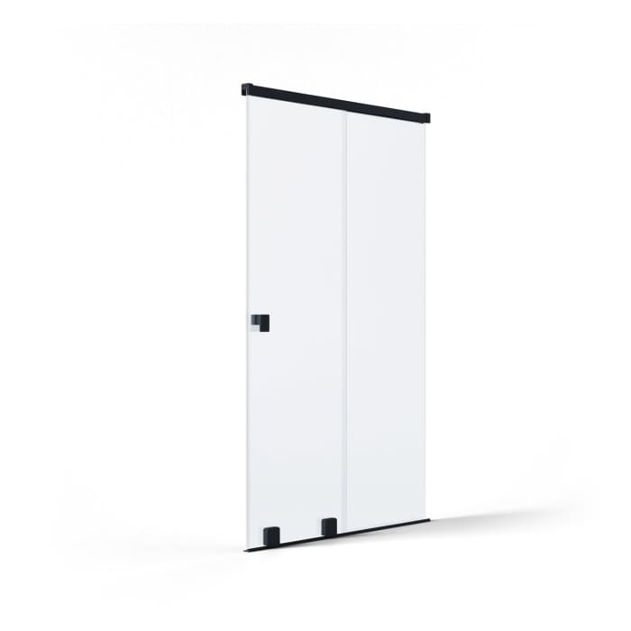 SCHÖNER WOHNEN-Kollektion FIT Schiebetür mit festem Glaselement 200 x 210 cm, mit Temperdur-Beschichtung, Türanschlag rechts