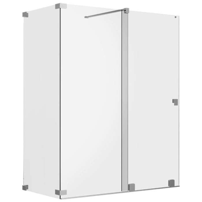 SCHÖNER WOHNEN-Kollektion FIT Walk-In Schiebetür mit Seitenwand 140 x 210 cm, mit Temperdur-Beschichtung, Türanschlag links