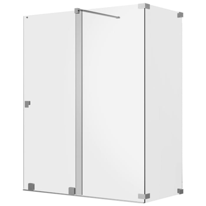 SCHÖNER WOHNEN-Kollektion FIT Walk-In Schiebetür mit Seitenwand 140 x 210 cm, mit Temperdur-Beschichtung, Türanschlag rechts